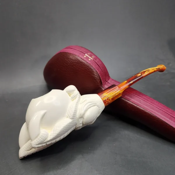 MBSD Meerschaum Claw Egg Block Meerschaum Pipe, Fitted Case [SOLD OUT] - Image 3