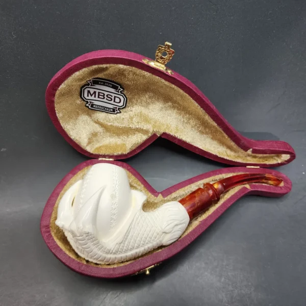 MBSD Meerschaum Claw Egg Block Meerschaum Pipe, Fitted Case [SOLD OUT] - Image 3