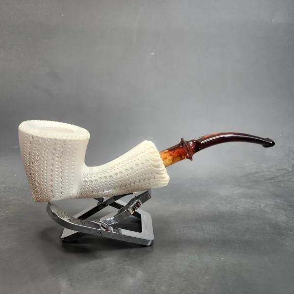 MBSD Meerschaum Classic Bent Dublin Block Meerschaum Pipe, Fitted Case - Image 4