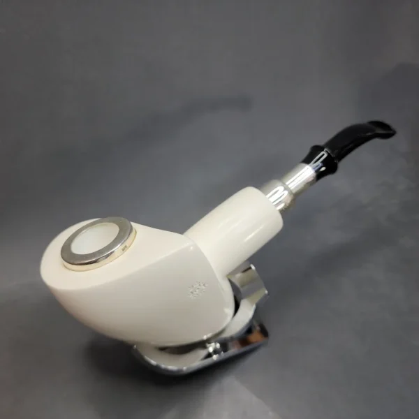 MBSD Meerschaum Silver Spigot Grip Block Meerschaum Pipe - Image 4