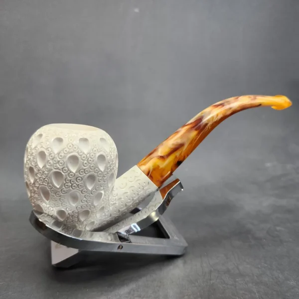 MBSD Meerschaum Bent Acorn Block Meerschaum Pipe, Fitted Case [SOLD OUT] - Image 4