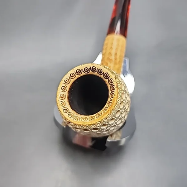 True Lattice Straight Apple Block Meerschaum Pipe [SOLD OUT] - Image 4