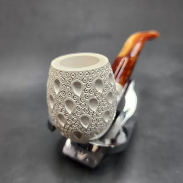 MBSD Meerschaum Lattice Block Meerschaum Pipe, Fitted Case [SOLD OUT] - Image 5