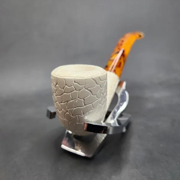 MBSD Meerschaum Bent Billiard Block Meerschaum Pipe, Fitted Case [SOLD OUT] - Image 5