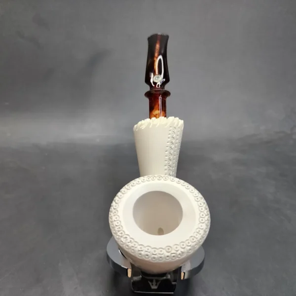 MBSD Meerschaum Classic Bent Dublin Block Meerschaum Pipe, Fitted Case - Image 6