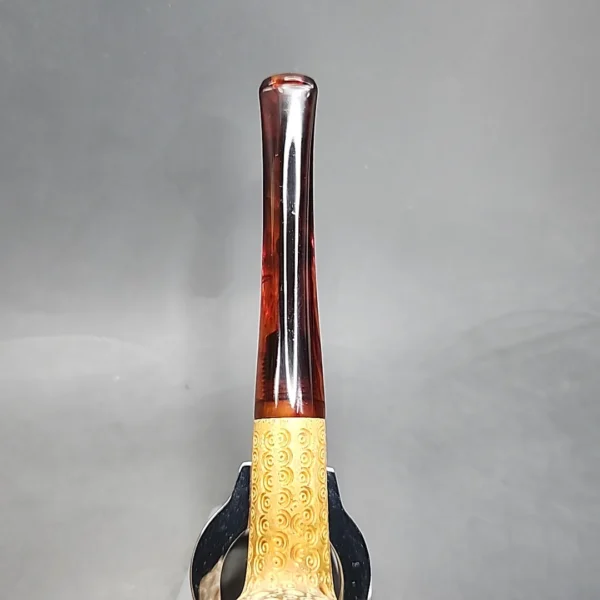 True Lattice Straight Apple Block Meerschaum Pipe [SOLD OUT] - Image 6