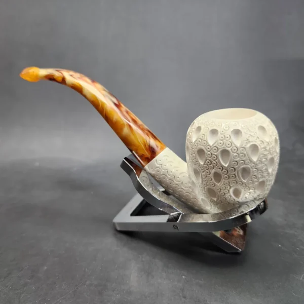 MBSD Meerschaum Bent Acorn Block Meerschaum Pipe, Fitted Case [SOLD OUT] - Image 7