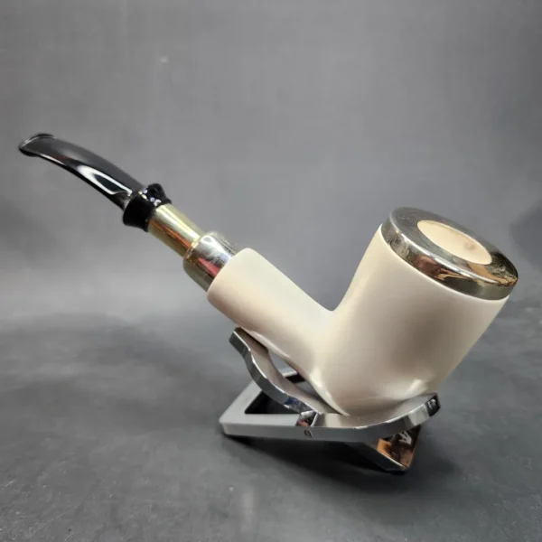 MBSD Meerschaum Silver Spigot Dublin Block Meerschaum Pipe [SOLD OUT] - Image 7