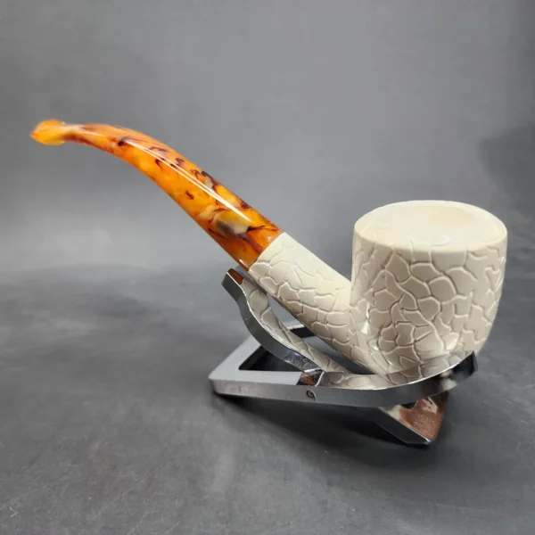 MBSD Meerschaum Bent Billiard Block Meerschaum Pipe, Fitted Case [SOLD OUT] - Image 8
