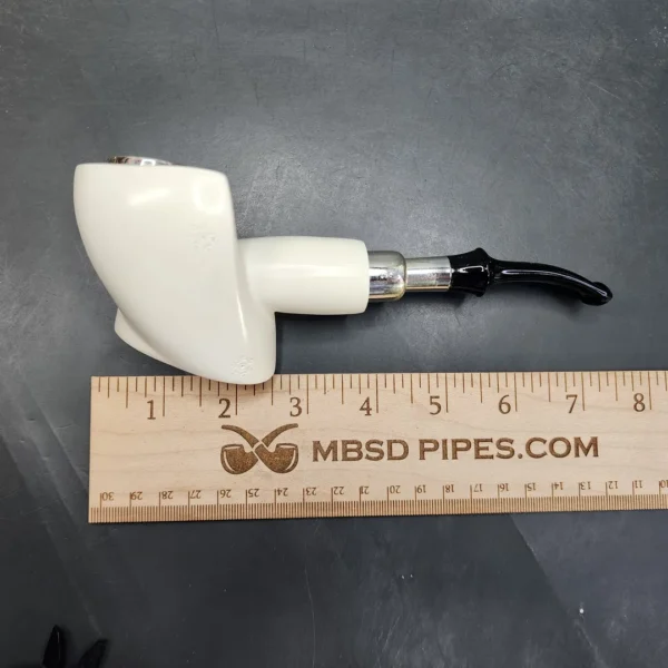 MBSD Meerschaum Silver Spigot Grip Block Meerschaum Pipe - Image 9