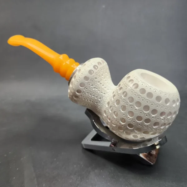 MBSD Meerschaum Silver Spigot Block Meerschaum Pipe, Fitted Case [SOLD OUT] - Image 9