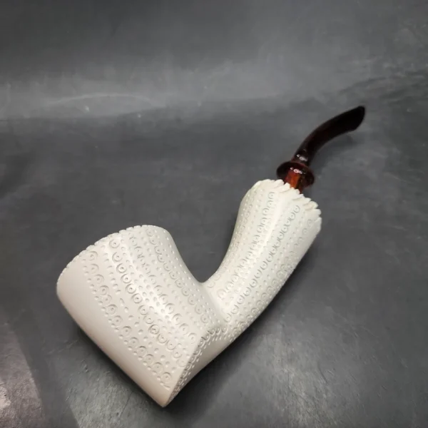 MBSD Meerschaum Classic Bent Dublin Block Meerschaum Pipe, Fitted Case - Image 10