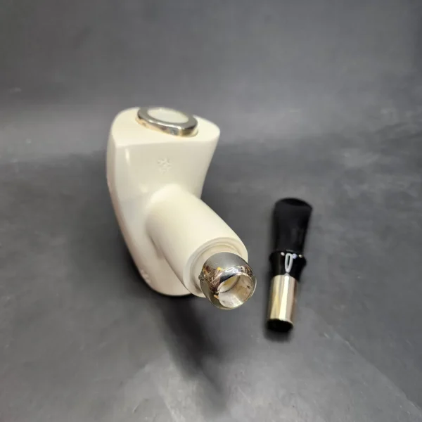 MBSD Meerschaum Silver Spigot Grip Block Meerschaum Pipe - Image 10