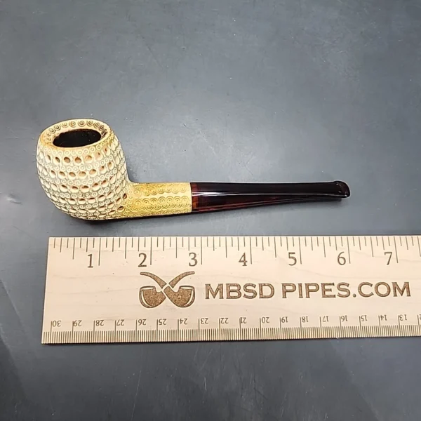 True Lattice Straight Apple Block Meerschaum Pipe [SOLD OUT] - Image 10