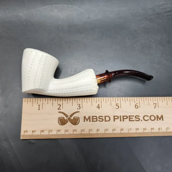 MBSD Meerschaum Classic Bent Dublin Block Meerschaum Pipe, Fitted Case - Image 11