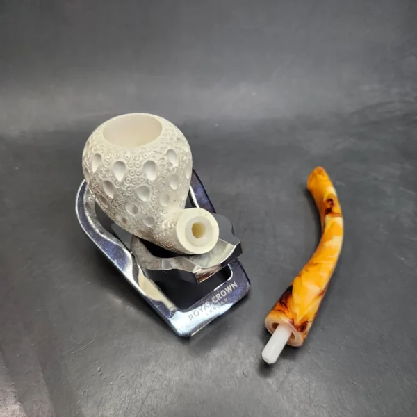 MBSD Meerschaum Bent Acorn Block Meerschaum Pipe, Fitted Case [SOLD OUT] - Image 11