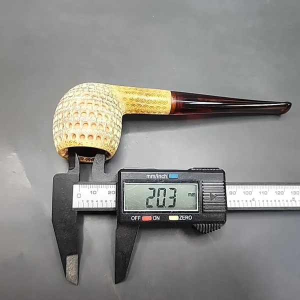 True Lattice Straight Apple Block Meerschaum Pipe [SOLD OUT] - Image 11