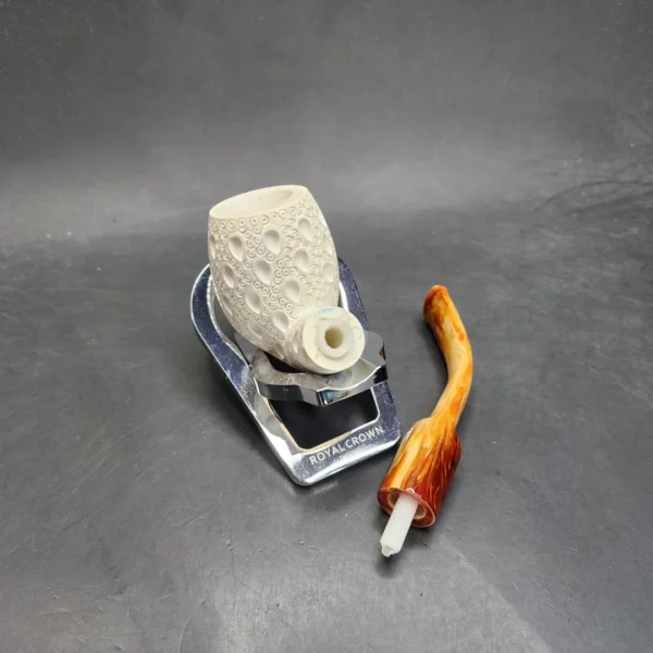 MBSD Meerschaum Lattice Block Meerschaum Pipe, Fitted Case [SOLD OUT] - Image 12