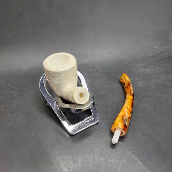 MBSD Meerschaum Bent Billiard Block Meerschaum Pipe, Fitted Case [SOLD OUT] - Image 12