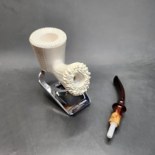 MBSD Meerschaum Classic Bent Dublin Block Meerschaum Pipe, Fitted Case - Image 13