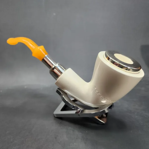 MBSD Meerschaum Silver Spigot Bent Dublin Block Meerschaum Pipe [SOLD OUT] - Image 8