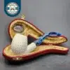MBSD Classic Meerschaum Lattice Bent Billiard Block Meerschaum Pipe