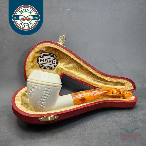 MBSD Meerschaum Medium Bent Rhodesian Block Meerschaum Pipe [SOLD OUT]