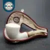 MBSD Meerschaum Deluxe Bent Rhodesian Block Meerschaum Pipe, Briar-Mortise [SOLD OUT]