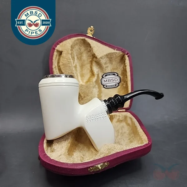 MBSD Meerschaum Silver Mounted Block Meerschaum Pipe [SOLD OUT]