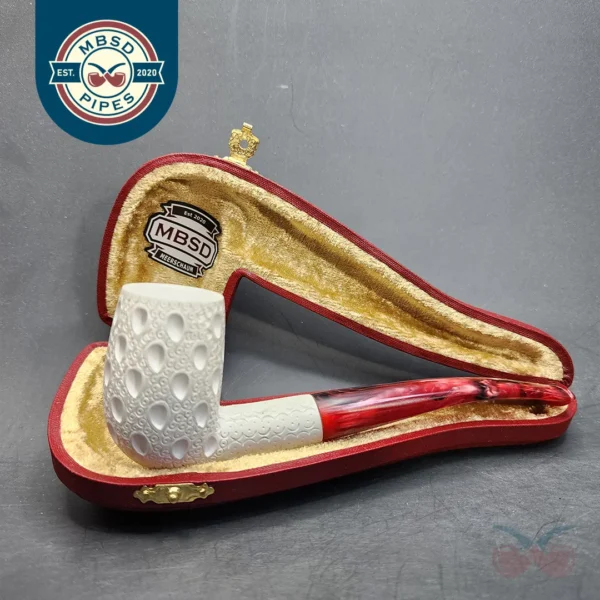 MBSD Meerschaum Slightly Bent Billiard Block Meerschaum Pipe [SOLD OUT]