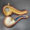 MBSD Classic Meerschaum Lattice Bent Billiard Block Meerschaum Pipe - Image 3
