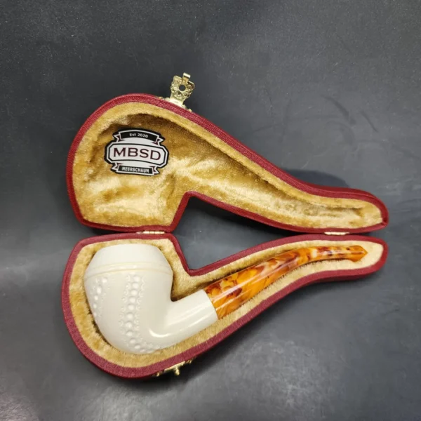 MBSD Meerschaum Medium Bent Rhodesian Block Meerschaum Pipe [SOLD OUT] - Image 3