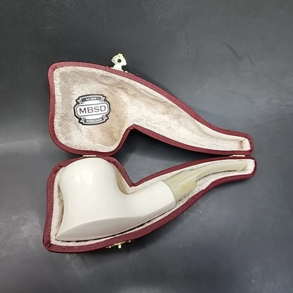 MBSD Meerschaum Deluxe Handmade Block Meerschaum Pipe Briar-Mortise, 9mm [SOLD OUT] - Image 3