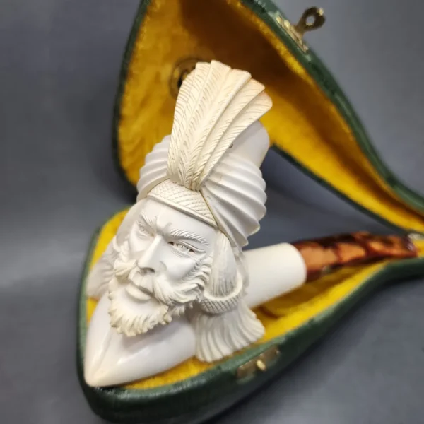 CAO Ismet Bekler Hand carved Sultan Block Meerschaum Pipe - Image 3
