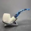 MBSD Classic Meerschaum Lattice Bent Billiard Block Meerschaum Pipe - Image 4