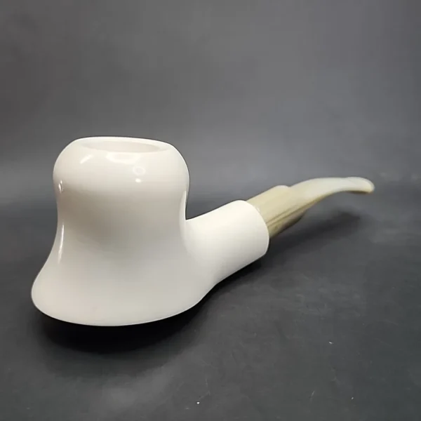 MBSD Meerschaum Deluxe Handmade Block Meerschaum Pipe Briar-Mortise, 9mm [SOLD OUT] - Image 4