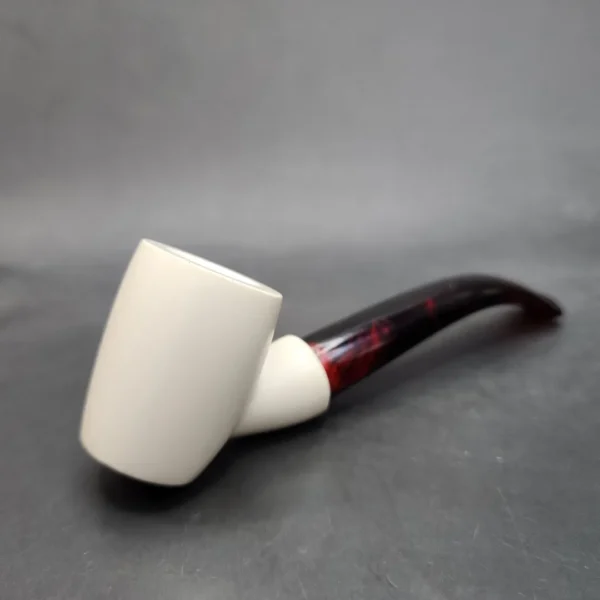 MBSD Classic Meerschaum Small Poker Block Meerschaum Pipe, Fitted Case - Image 4