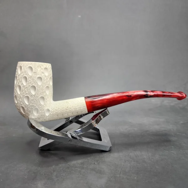MBSD Meerschaum Slightly Bent Billiard Block Meerschaum Pipe [SOLD OUT] - Image 4