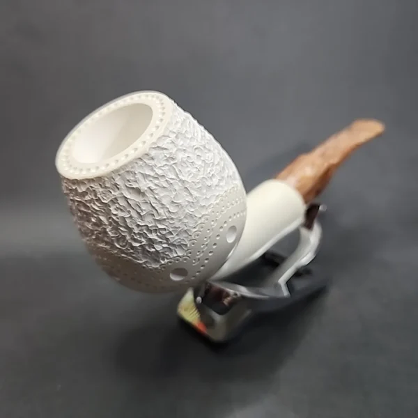 MBSD Meerschaum Deluxe Anse Block Meerschaum Pipe, Briar-Mortis, 9mm [SOLD OUT] - Image 5