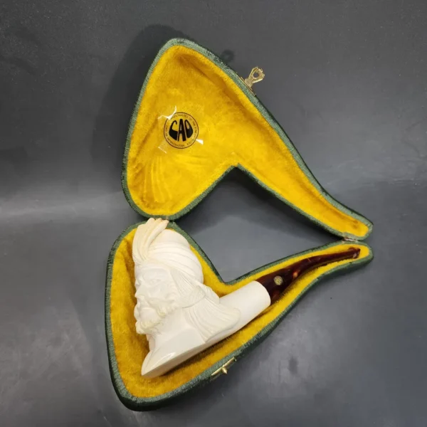 CAO Ismet Bekler Hand carved Sultan Block Meerschaum Pipe - Image 5