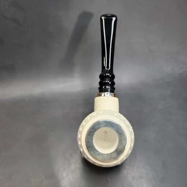 MBSD Meerschaum Silver Spigot Lattice Rhodesian Block Meerschaum Pipe [SOLD OUT] - Image 7