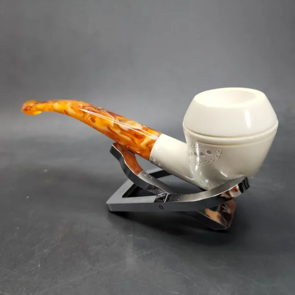 MBSD Meerschaum Medium Bent Rhodesian Block Meerschaum Pipe [SOLD OUT] - Image 8