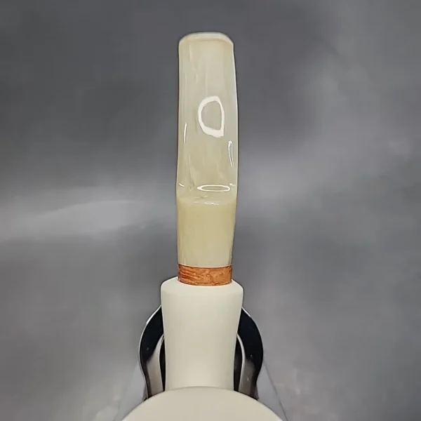 MBSD Meerschaum Deluxe Bent Rhodesian Block Meerschaum Pipe, Briar-Mortise [SOLD OUT] - Image 8