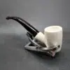 MBSD Classic Meerschaum Small Poker Block Meerschaum Pipe, Fitted Case - Image 8