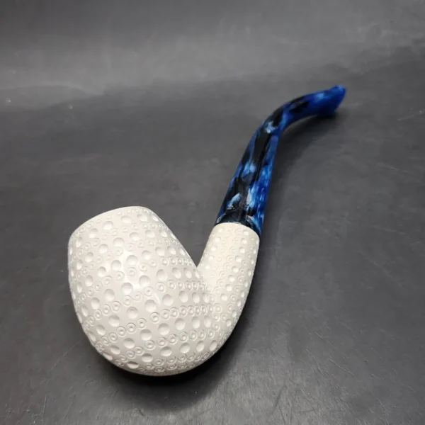 MBSD Classic Meerschaum Lattice Bent Billiard Block Meerschaum Pipe - Image 9