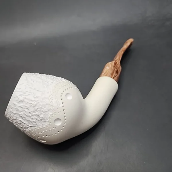 MBSD Meerschaum Deluxe Anse Block Meerschaum Pipe, Briar-Mortis, 9mm [SOLD OUT] - Image 9