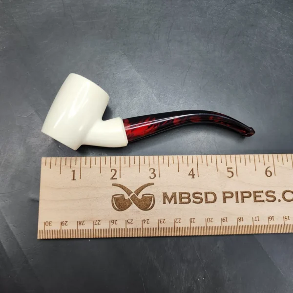 MBSD Classic Meerschaum Small Poker Block Meerschaum Pipe, Fitted Case - Image 9