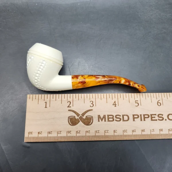 MBSD Meerschaum Medium Bent Rhodesian Block Meerschaum Pipe [SOLD OUT] - Image 10