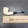 MBSD Meerschaum Rusticated Bent Dublin Block Meerschaum Pipe - Image 10
