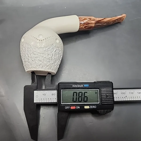MBSD Meerschaum Deluxe Anse Block Meerschaum Pipe, Briar-Mortis, 9mm [SOLD OUT] - Image 10